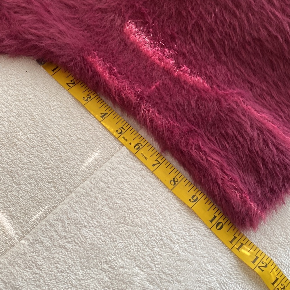 Anthropologie Fuzzy Burgundy Sweater - Picture 2 of 10